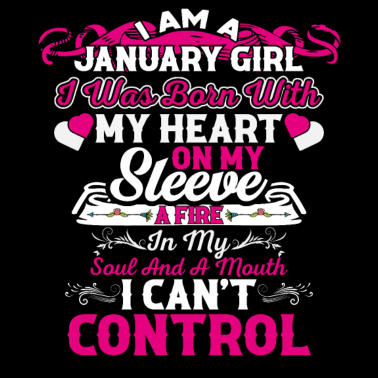Zoom image Citation d’anniversaire Je suis une fille de janvier
