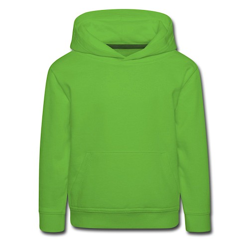 Premium hættetrøje til børn Vorne lysegrøn