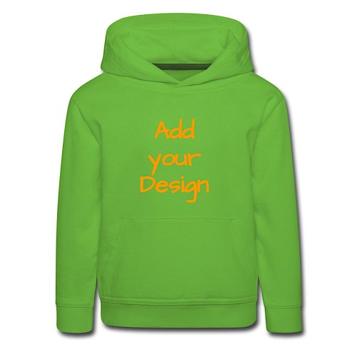 Premium hættetrøje til børn lysegrøn