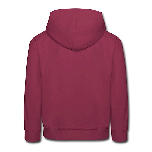 Kinderen trui Premium met capuchon Hinten bordeaux