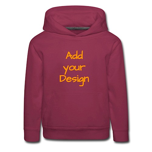 Kinderen trui Premium met capuchon bordeaux