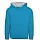 thumbnail Kids’ Contrast Hoodie Vorne peacock blue/heather grey