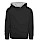 thumbnail Teenager contrast-hoodie/kinderen contrast-hoodie Vorne zwart/grijs gemêleerd