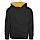 thumbnail Teenager contrast-hoodie/kinderen contrast-hoodie Vorne zwart/goud