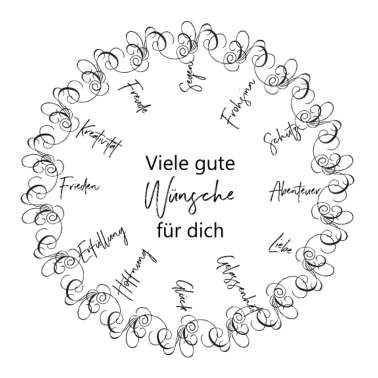 Zoom image Viele gute Wünsche für dich: Frieden, Liebe...