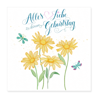 Geburtstagsspruch  - Geburtstag: Alles Liebe mit ganz viel Sonnenschein