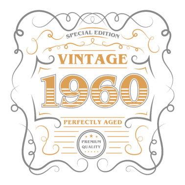 Zoom image Anniversaire Vintage 1960