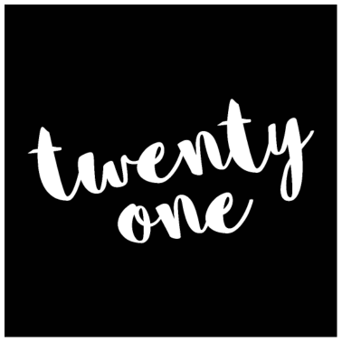 Zoom image Vingt et un / 21 Affiche de citation d’anniversaire