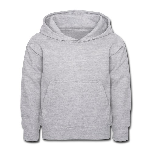 Kinder Hoodie Vorne Hellgrau meliert