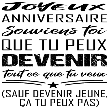 Zoom image Joyeux anniversaire souviens toi t-shirt cadeau