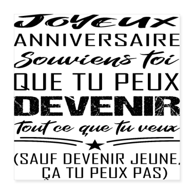 Dicton d’anniversaire  - Joyeux anniversaire souviens toi t-shirt cadeau