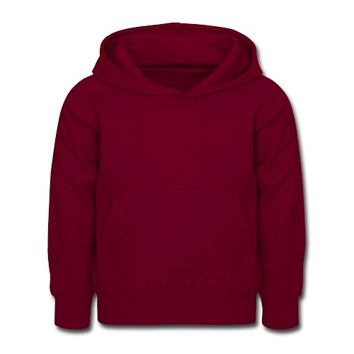 Kids Hoodie Vorne bordeaux