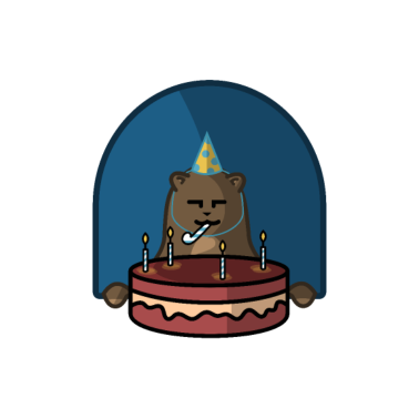 Zoom image Adorable cumpleaños oso