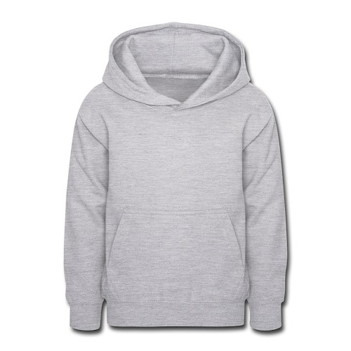 Teenager Hoodie Vorne Hellgrau meliert