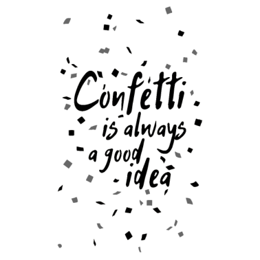 Zoom image I coriandoli sono sempre una buona idea: bianco e nero