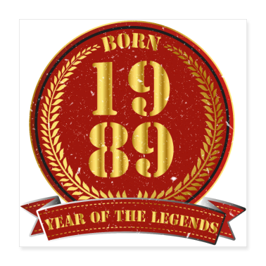 verjaardag gezegde  - Geboren 1989 - Jaar van de legendes