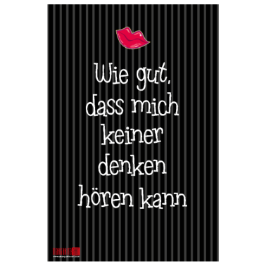 Zoom image 04 Goed dat niemand me kan horen denken Poster