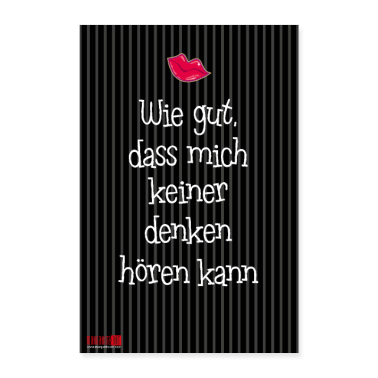 verjaardag gezegde  - 04 Goed dat niemand me kan horen denken Poster