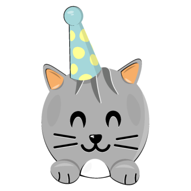 Zoom image Kat viert verjaardag met kinderen, feestelijk leuk