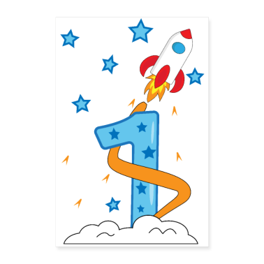 bursdagsordtak  - 1. Geburtstag Baby Kind Rakete