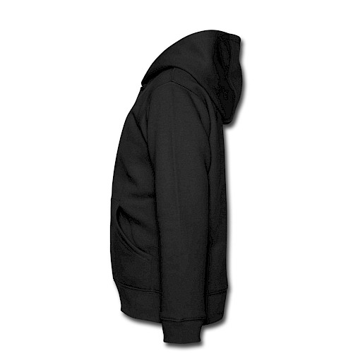 Kinder Premium Kapuzenjacke Links Schwarz