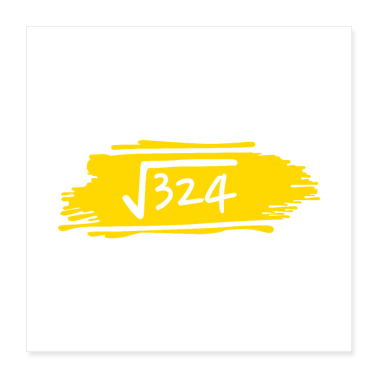 födelsedagsordspråk  - 18-årsdag kvadratrot av 324 presentidé