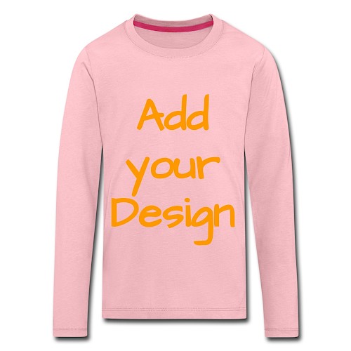 Kinder Premium Langarmshirt Hellrosa