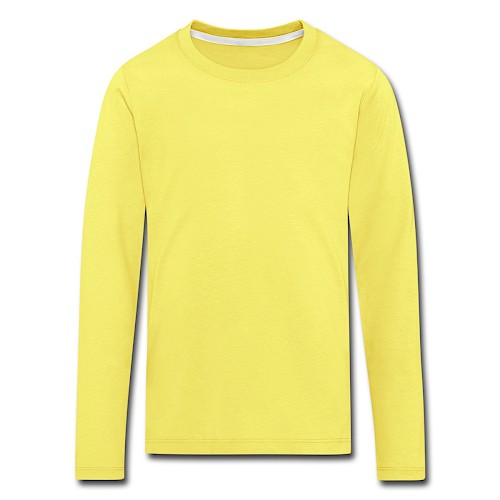 Kids' Premium Longsleeve Shirt Vorne yellow