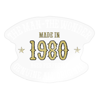 urodzinowe powiedzenie  - Złote logo urodzinowe na rok urodzenia 1980