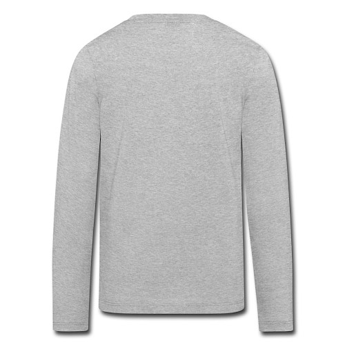 Kids' Premium Longsleeve Shirt Hinten heather grey