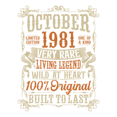 Zoom image Lokakuussa syntynyt 1981 Syntymäpäivälahja