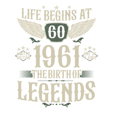 Zoom image Syntynyt 1961 Legends 60-vuotissyntymäpäivänä