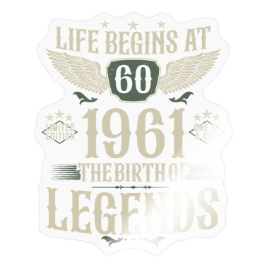 syntymäpäivä sanonta  - Syntynyt 1961 Legends 60-vuotissyntymäpäivänä