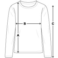 Teenagers' Premium Longsleeve Shirt Size overview