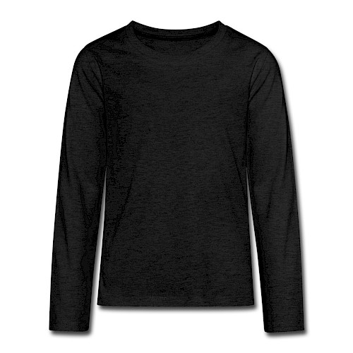 Teenager Premium Langarmshirt Vorne Anthrazit