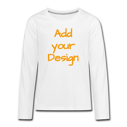 Teenagers' Premium Longsleeve Shirt white