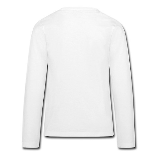 Teenagers' Premium Longsleeve Shirt Hinten white