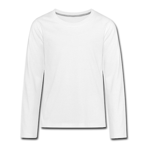 Teenagers' Premium Longsleeve Shirt Vorne white