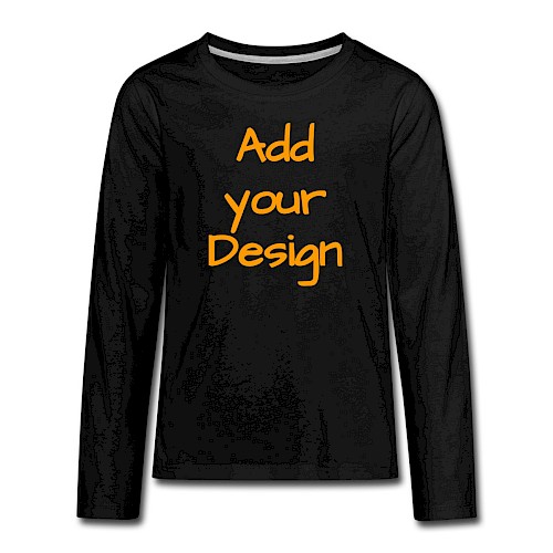Teenagers' Premium Longsleeve Shirt black