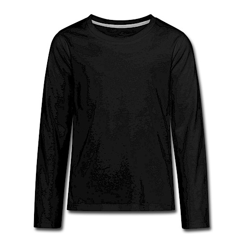 Teenagers' Premium Longsleeve Shirt Vorne black