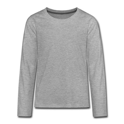 Teenagers' Premium Longsleeve Shirt Vorne heather grey