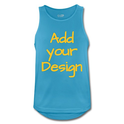 Canotta da uomo traspirante blu zaffiro