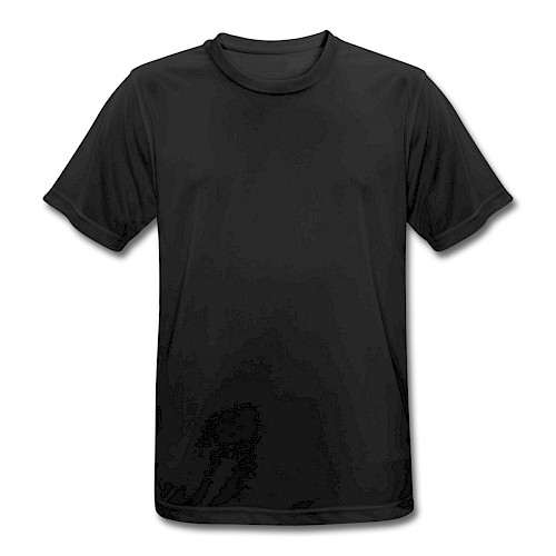 Men's Breathable T-Shirt Vorne black