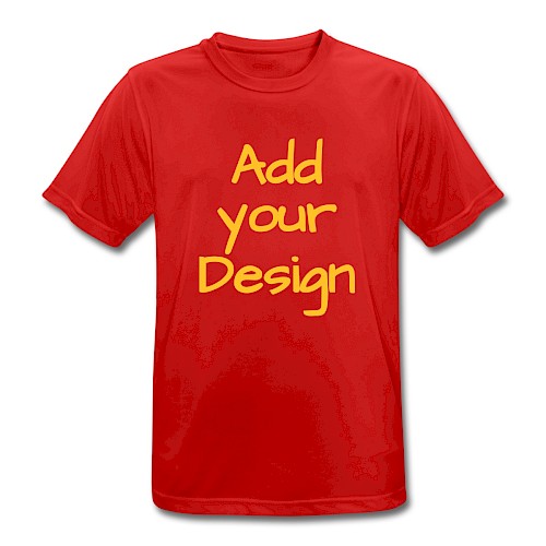 Men's Breathable T-Shirt red