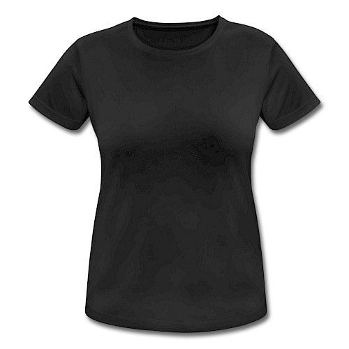 Women's Breathable T-Shirt Vorne black