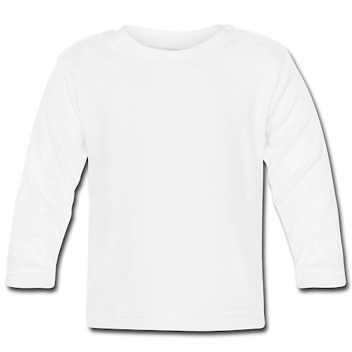 Baby Langarmshirt Vorne Weiß