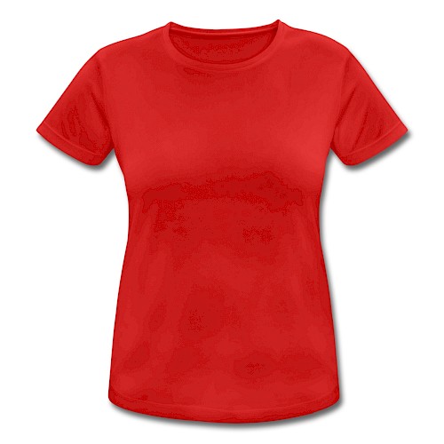 Women's Breathable T-Shirt Vorne red