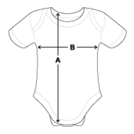 Organic Short-sleeved Baby Bodysuit Size overview