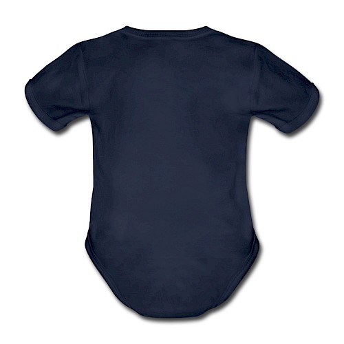 Baby Bio-Kurzarm-Body Hinten Dunkelnavy