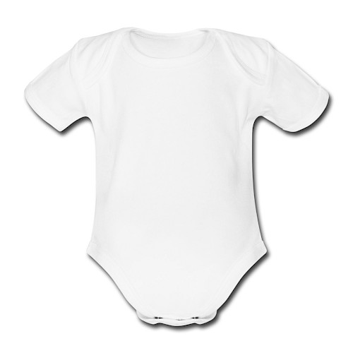 Organic Short-sleeved Baby Bodysuit Vorne white